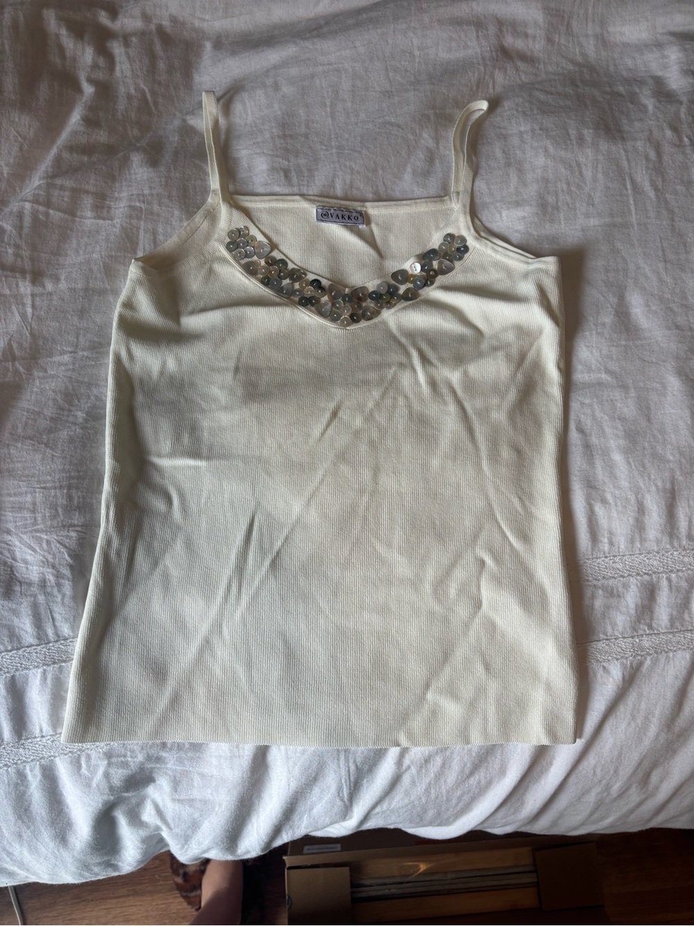 Y2K Vakko bedazzled tank